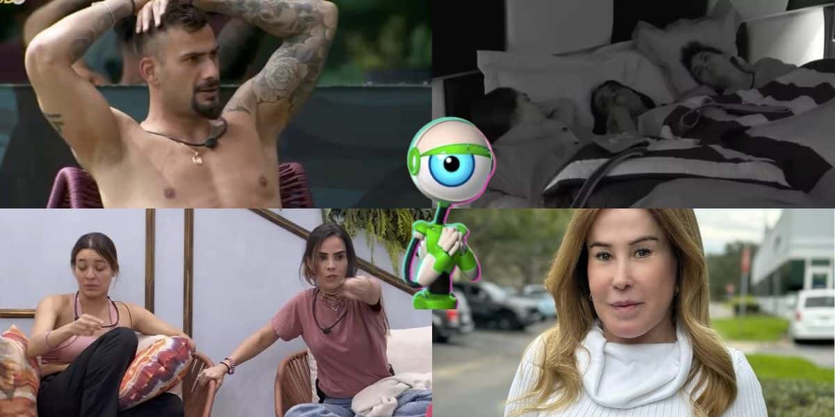Nizam, Deniziane, Alane, Leidy Elin, Beatriz e Wanessa Camargo no BBB24, e Zilu (Fotos: Reproduções / Globo / Instagram)