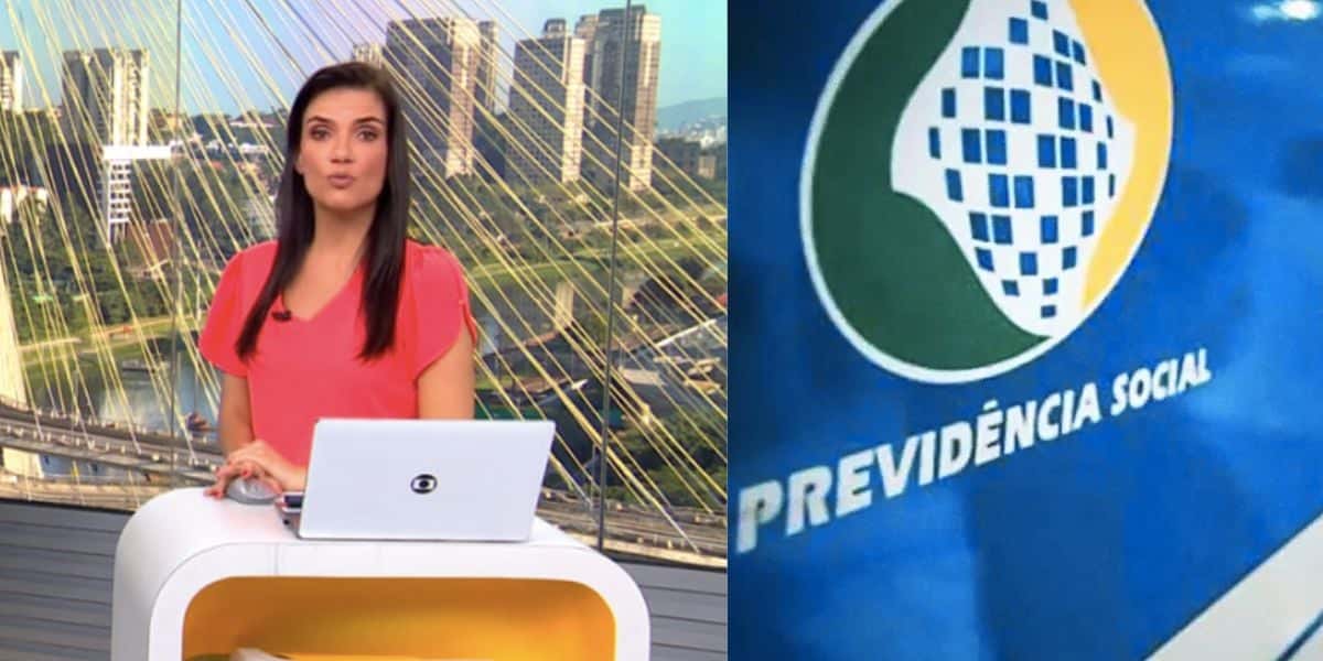 Sabina Simonato no Bom Dia São Paulo e previdência social (Fotos: Reproduções / Globo / Internet)