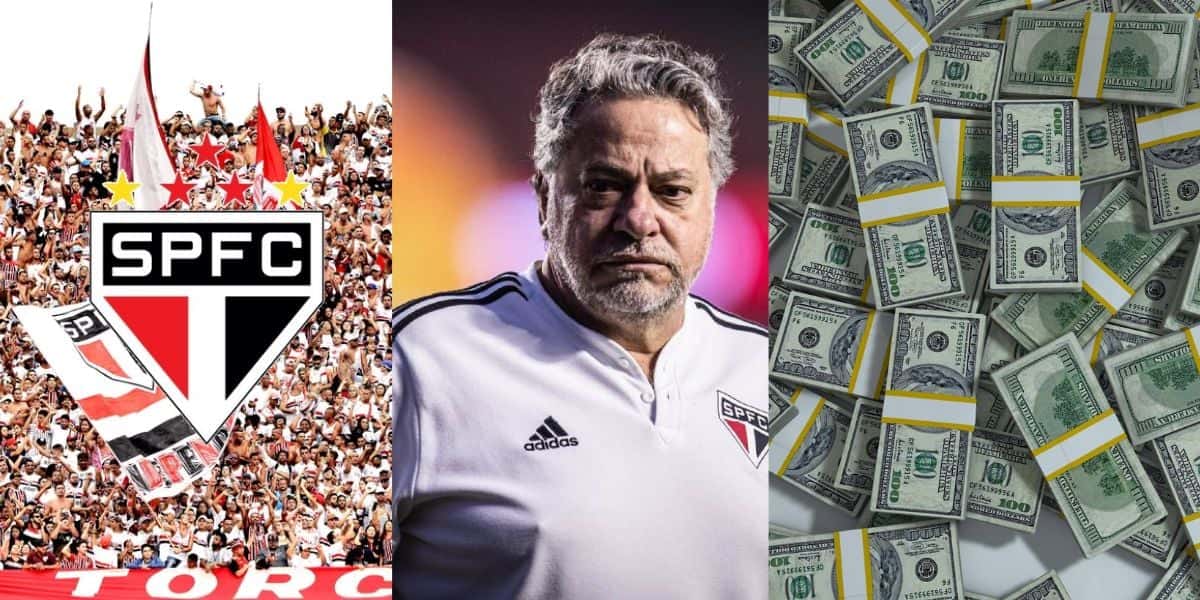 Casares, presidente do São Paulo - Montagem Tv Foco
