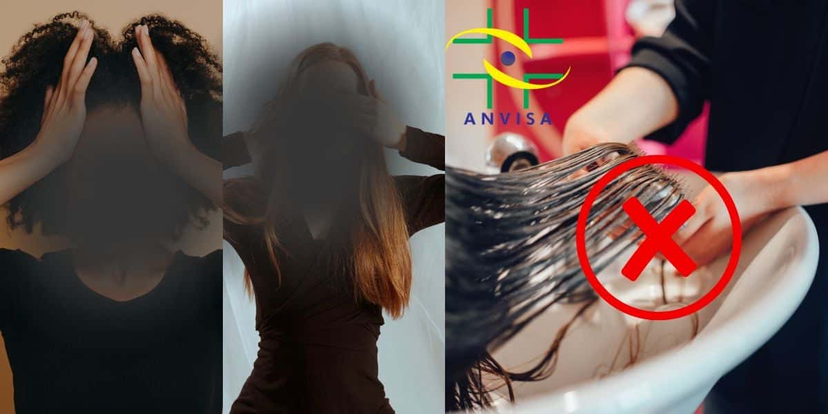 Mulheres desesperadas, cabeleireiro e logo da Anvisa (Foto: Reprodução / Canva / Montagem TV Foco)