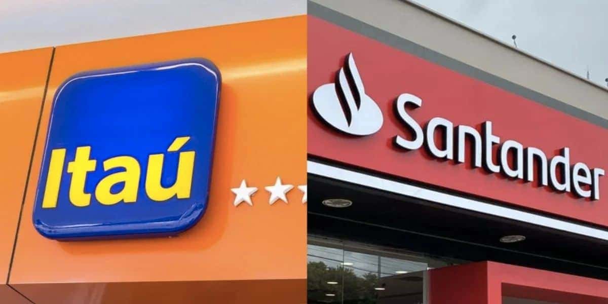 Agência do Itaú e Santander (Fotos: Reproduções / Internet)