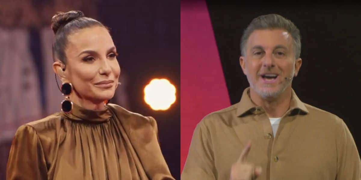 Ivete Sangalo no The Masked Singer e Luciano Huck no Domingão com Huck (Fotos: Reproduções / Globo)