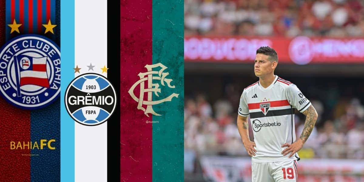James Rodríguez, Grêmio, Bahia, Fluminense (Reprodução - INternet)