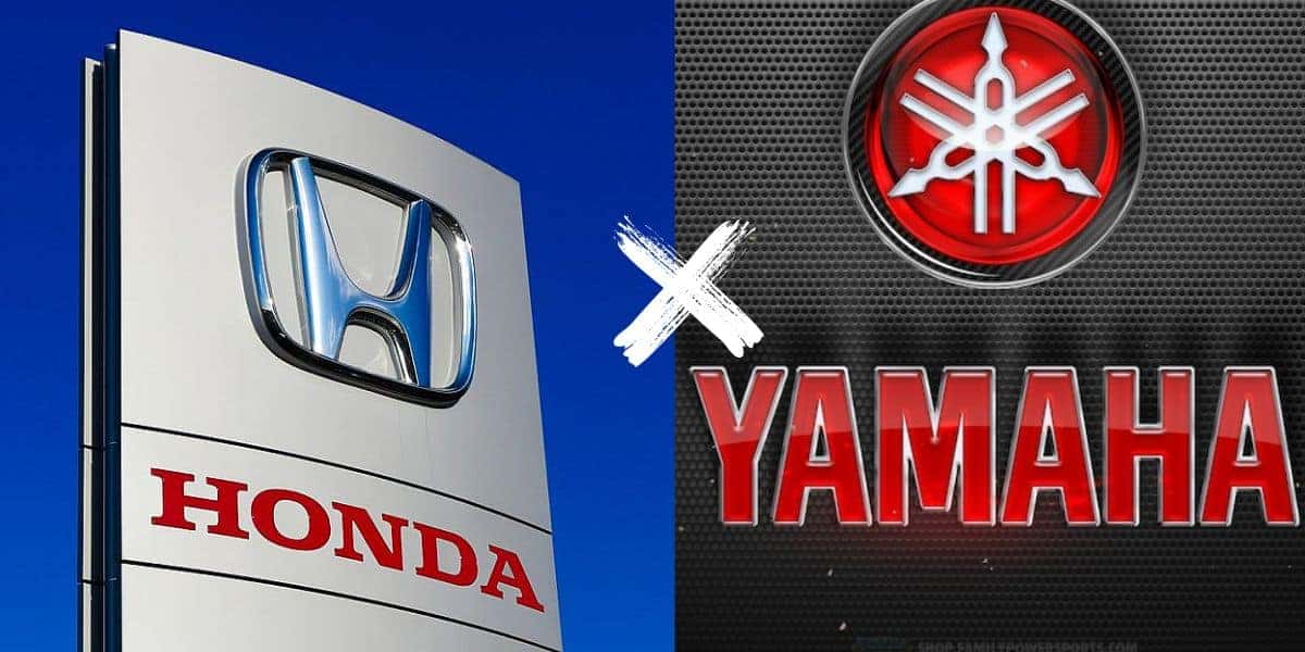 Logo Honda e da Yamaha (Fotos: Reproduções / Internet / Montagem TV Foco)