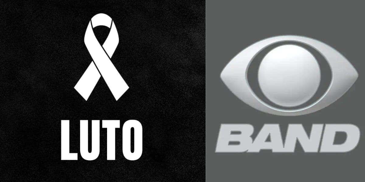 Logo da Band e luto - Montagem TVFOCO