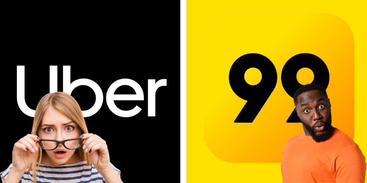 Uber e 99 - Foto Reprodução Internet