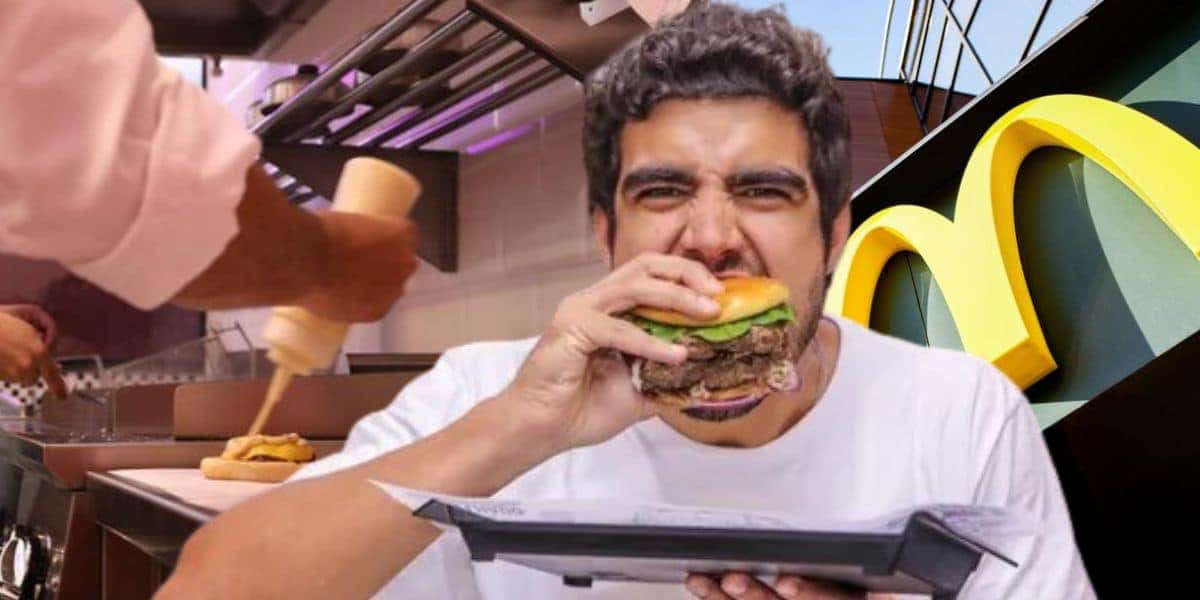 Linha de produção da empresa de Caio Castro e fachada do McDonald’s (Foto: Reprodução / Instagram / Montagem TV Foco)