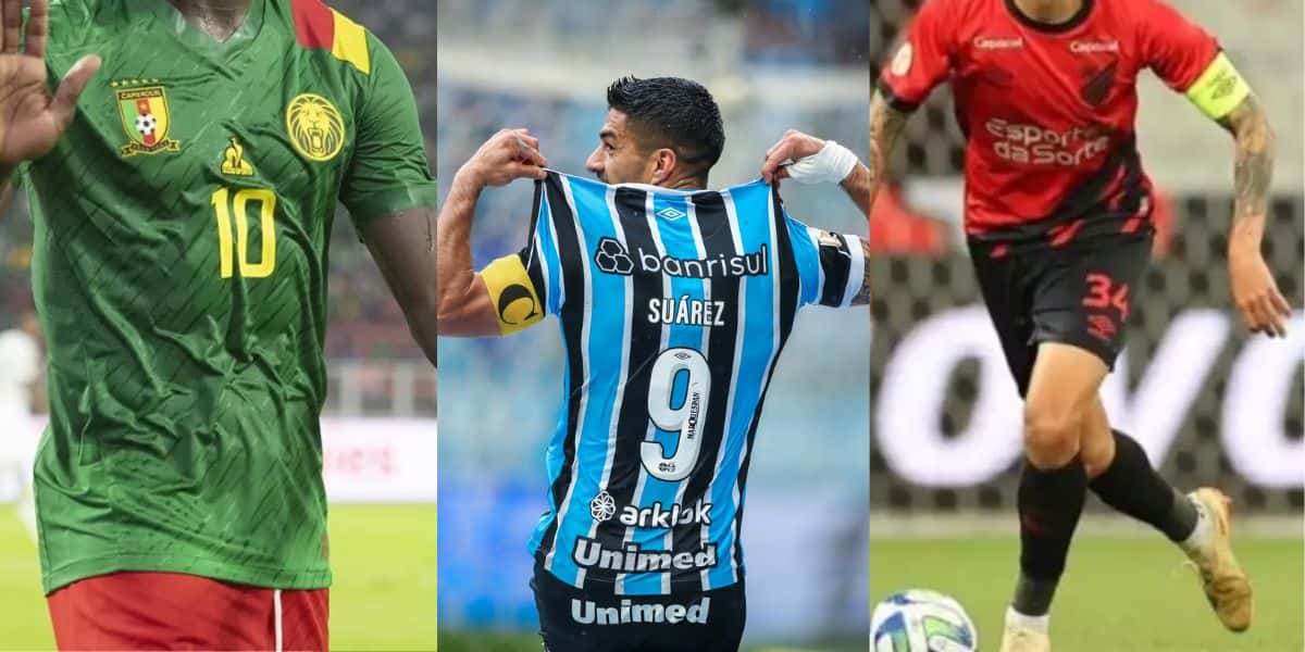 Aboubakar, Suárez no Grêmio e Pedro Henrique (Reprodução - Internet)