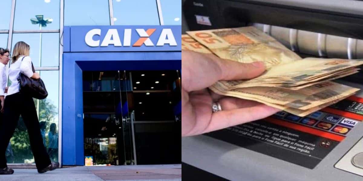 Caixa / Pessoa sacando dinheiro - Montagem TVFOCO