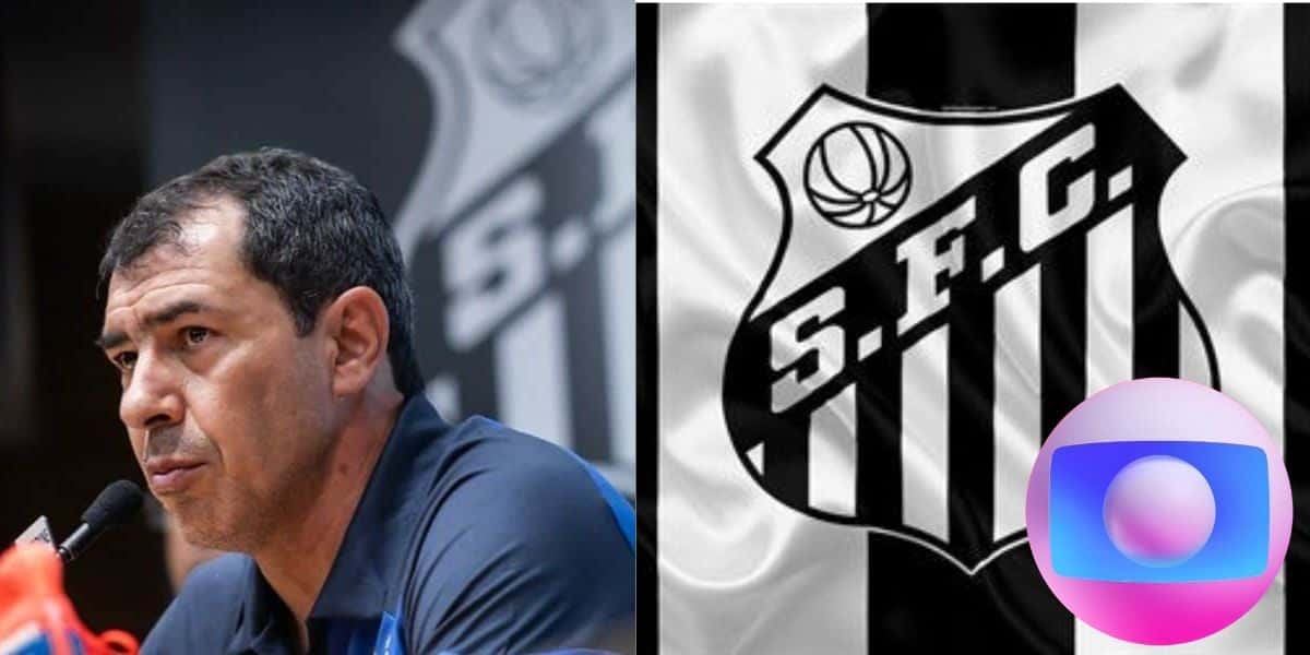 Carille e logo da Globo e Santos - Foto Reprodução Internet