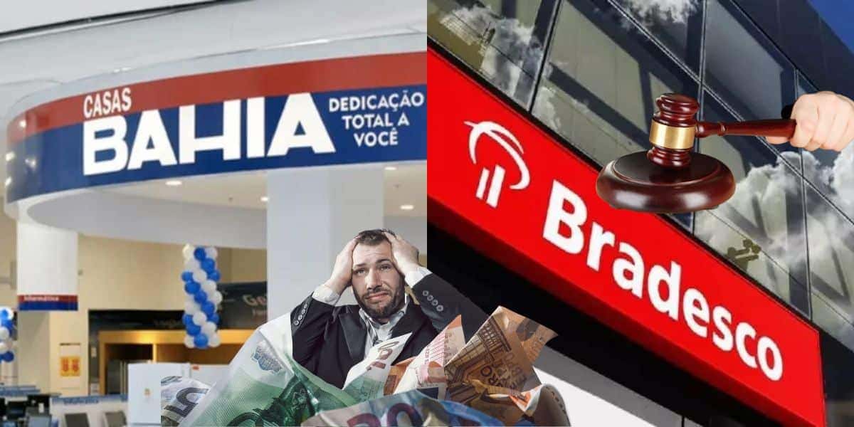 Casas Bahia e Bradesco com pessoa individada - Foto Reprodução Internet