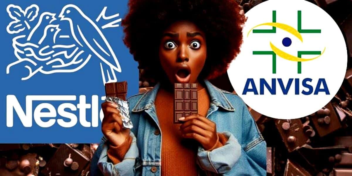 A proibição da ANVISA contra 3 marcas de chocolates rivais da Nestlé (Foto Montagem/Lennita/Tv Foco)