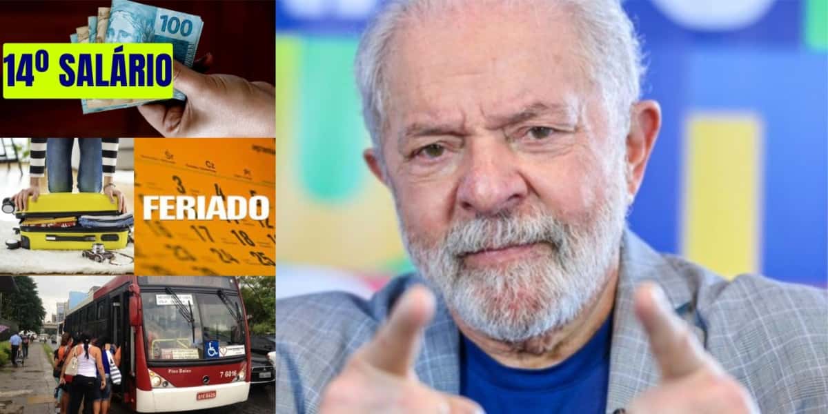 Notícia sobre o 13° e 14° salário, novo feriado nacional e até mesmo transporte gratuito (Foto: Reprodução/ Internet)