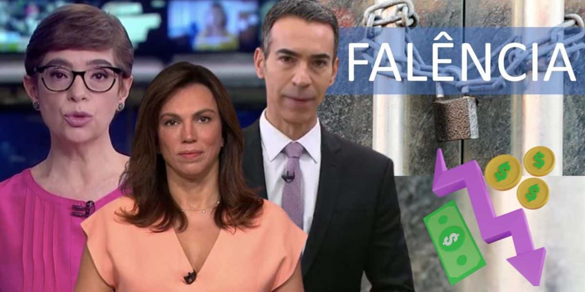Renata Lo Prete, Ana Paula Araújo, César Tralli e falência (Foto: Reprodução / Globo / Canva)
