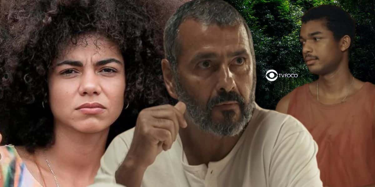 Zinha, José Inocêncio e João Pedro em Renascer (Foto: Reprodução / Globo / Montagem TV Foco)