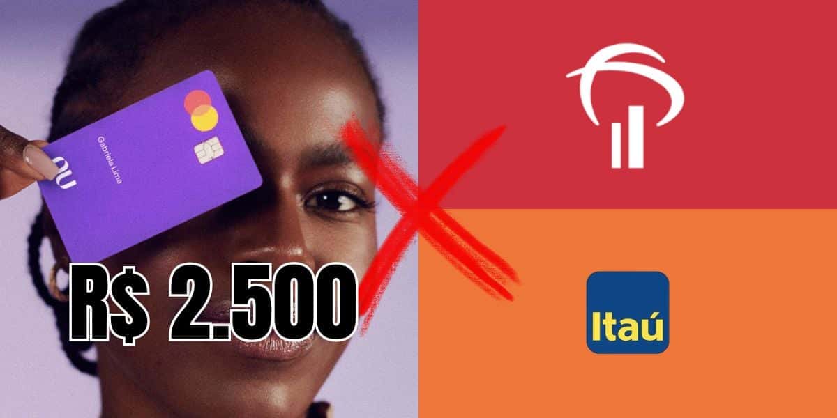 Nubank libera 2,5 mil até pra não-clientes e aterroriza concorrentes (Reprodução/Montagem/Nubank/LogoPNG)