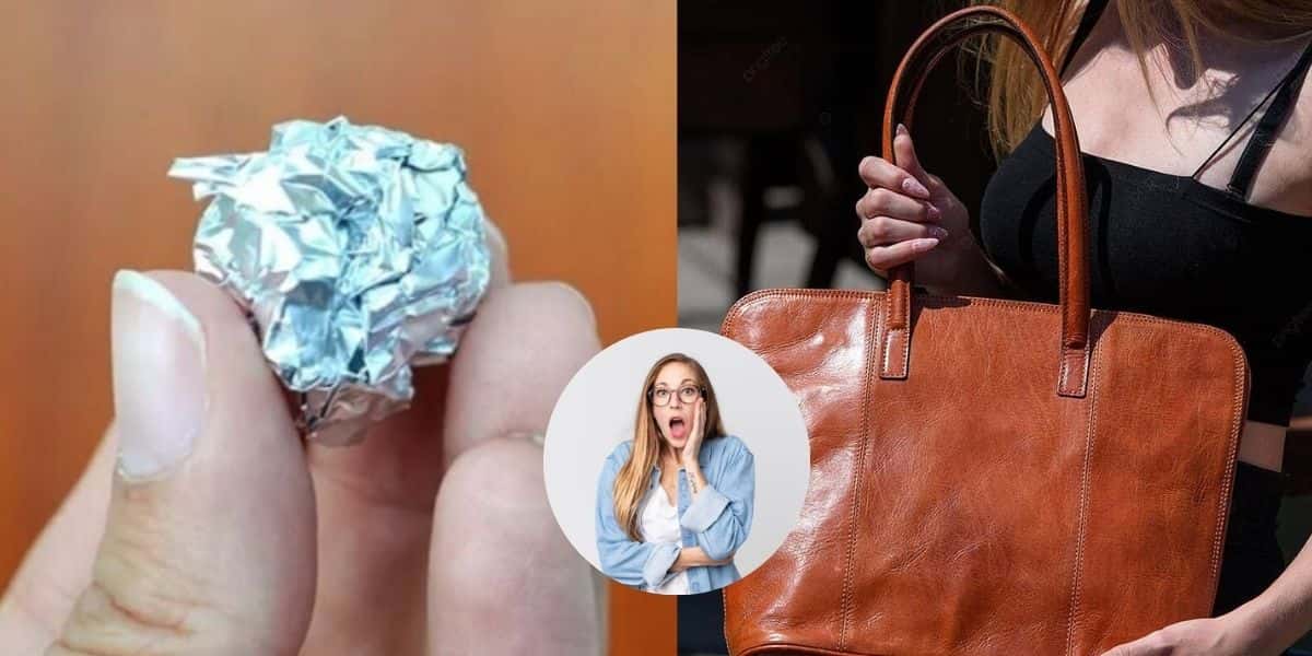 Bola de papel alumínio / Mulher segurando a bolsa - Montagem TVFOCO
