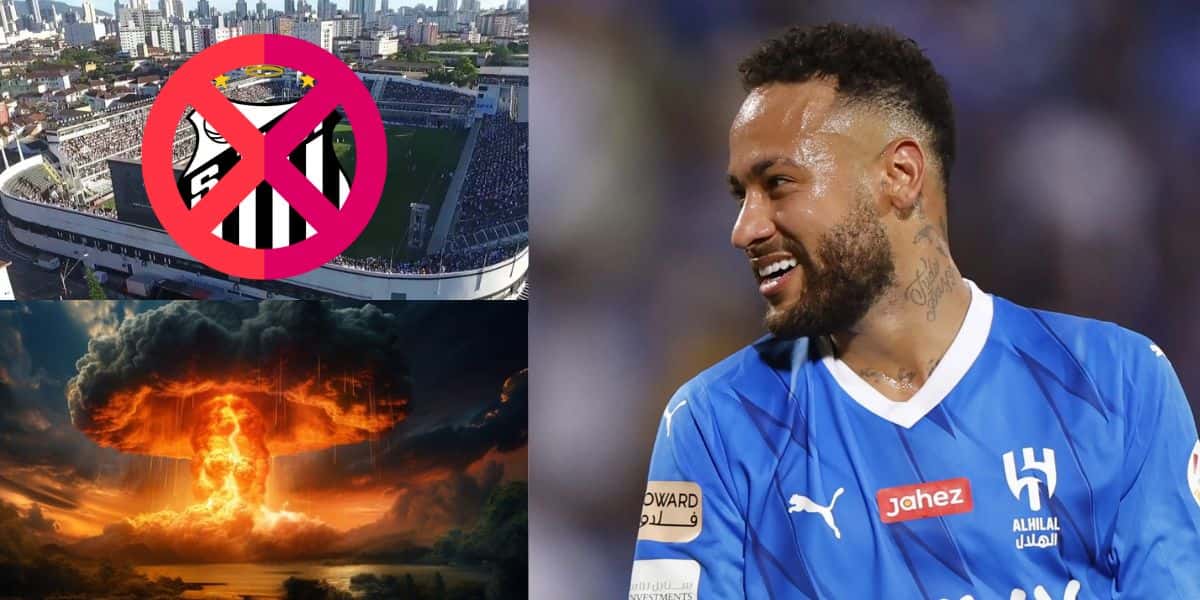 Neymar deixa Santos de lado para asinar com outro gigante - Montagem Tv Foco