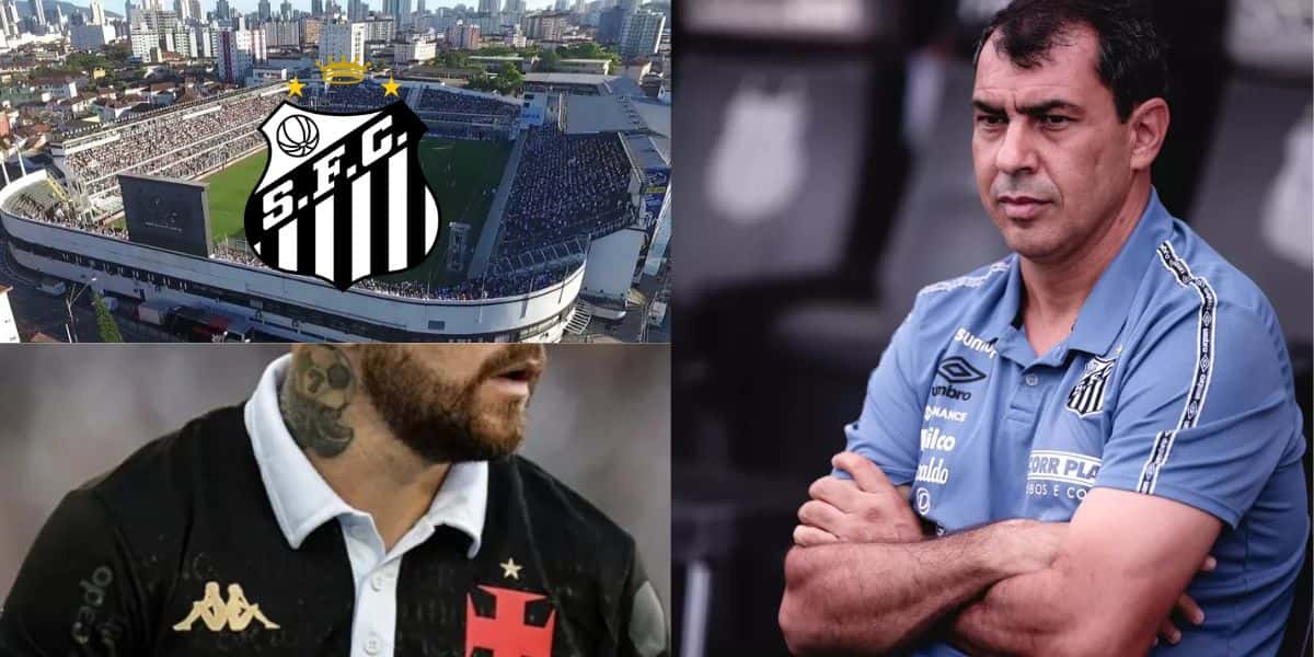 Santos quer a contratação de joia do Vasco - Montagem Tv Foco
