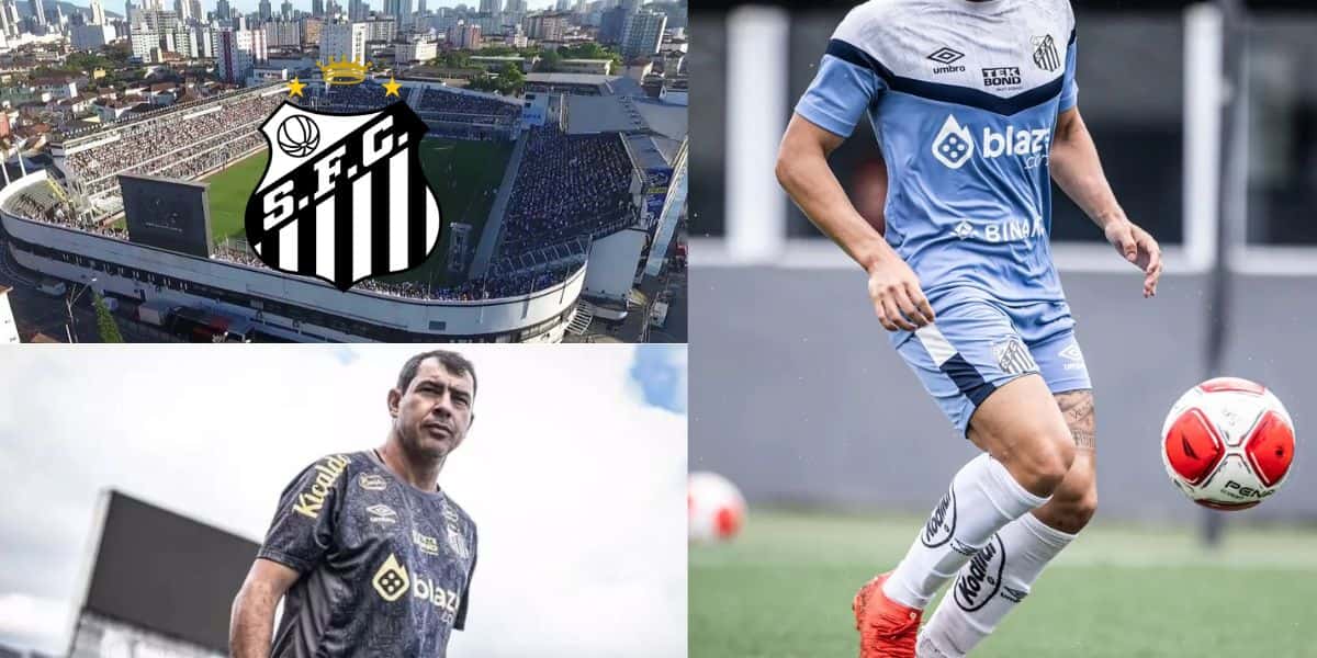 Carille coloca ponto final na passagem de atacante no Santos - MOntagem Tv Foco
