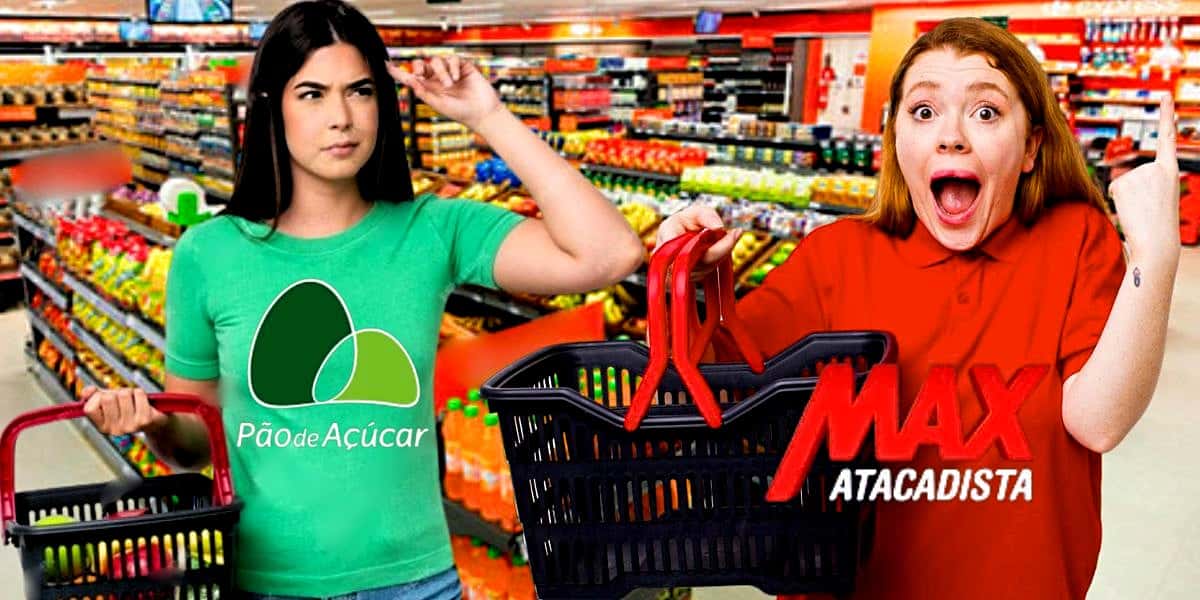 Pão de Açúcar e Max Atacadistas são ultrapassados por rede de supermercado gigante (Foto Reprodução/Montagem/Tv Foco/Montagem/Lennnita/Canva/Express)