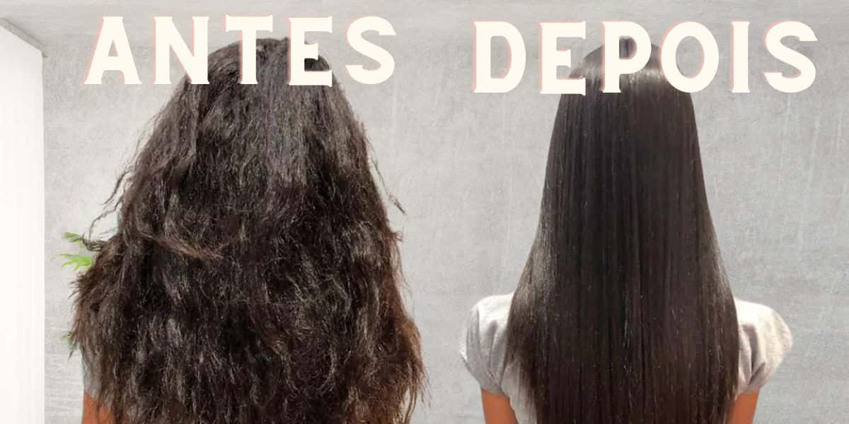 Cabelo antes e depois do botox capilar natural (Reprodução: Montagem TV Foco)