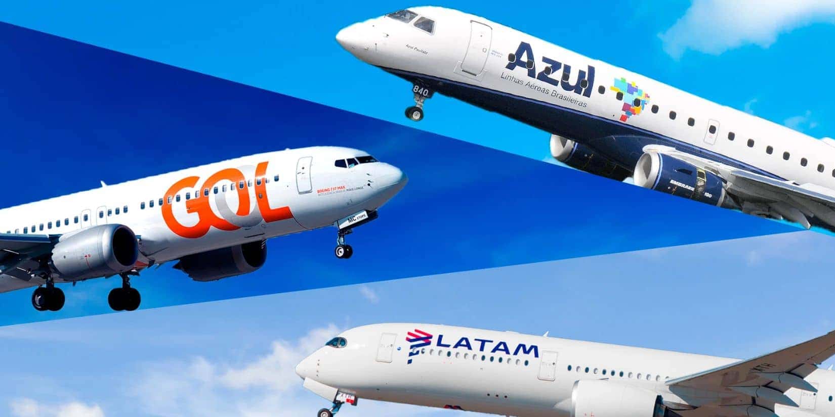 Azul, Go, Latam - Montagem