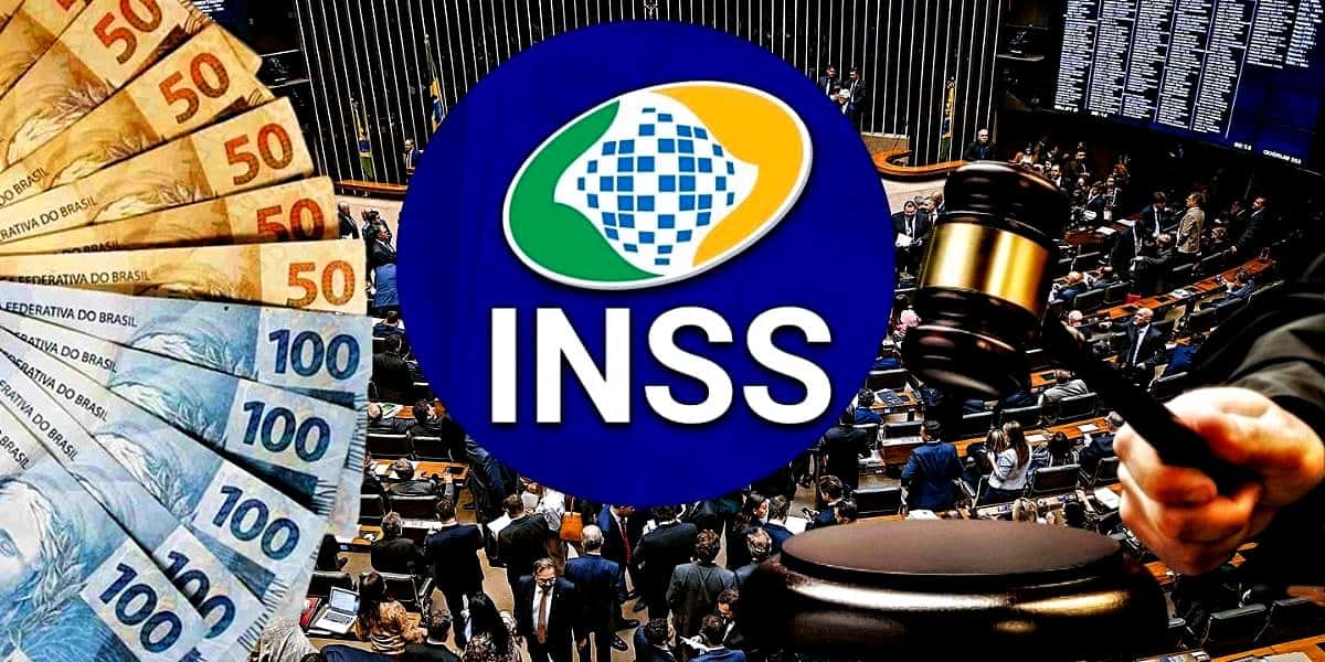 Possível aumento do INSS é divulgado pela Câmara dos Deputados (Foto Reprodução/Montagem/Lennita/Tv Foco/Canva/Câmara dos Deputados)