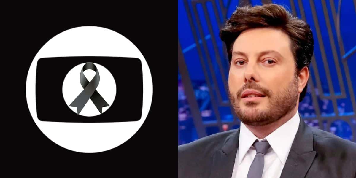 Danilo Gentili e logo da Globo em luto (Reprodução - Internet)