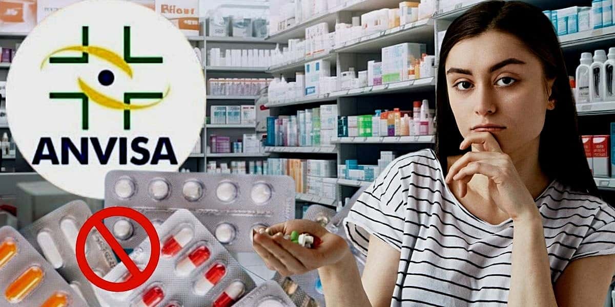 Anvisa proibiu esses produtos de farmácia (Foto Reprodução/Montagem/Lennita/Tv Foco/Canva/ANVISA/Freepik)
