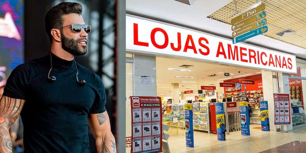 Gusttavo Lima e loja Americanas (Fotos: Reproduções / Instagram / Internet)