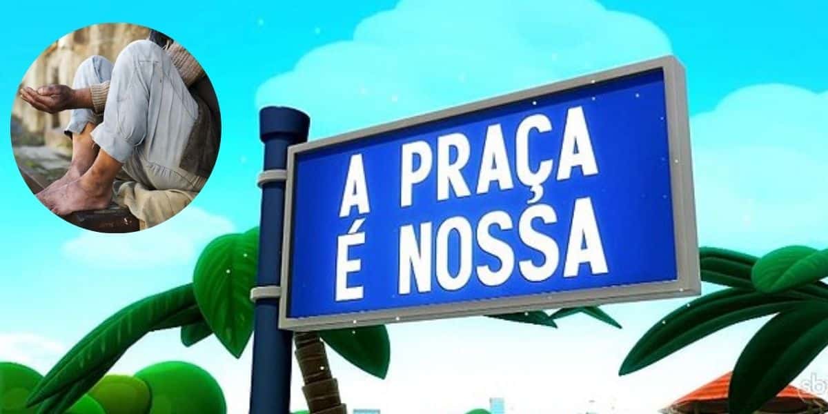 Imagem ilustrativa morador de rua / Logo A Praça é Nossa - Montagem: TVFOCO