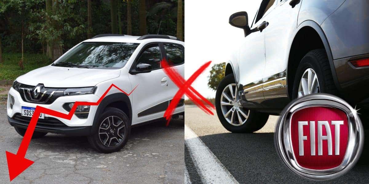 Renault Kwid e carro da Fiat - Foto Reprodução Internet