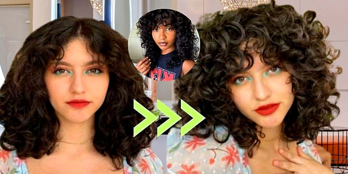 Cortes de cabelo que valorizam o rosto de mulheres cacheadas (Foto Reprodução/Montagem/Lennita/Canva/Pinterest)