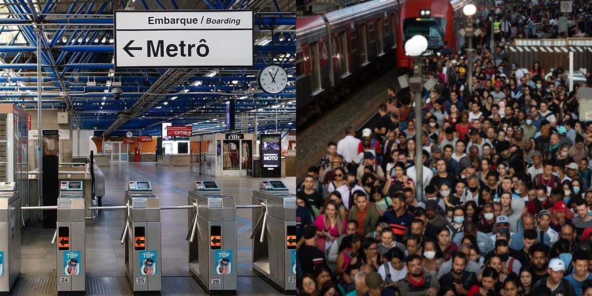 Martelo batido sobre paralisação do metrô em junho (Reprodução: Montagem TV Foco)