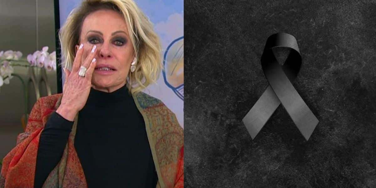 Ana Maria Braga / Imagem de luto - Montagem TVFOCO