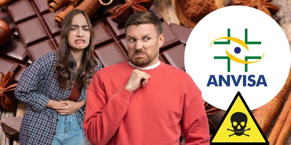 Anvisa decretou proibição em lotes de chocolate (Fotos: Reproduções / Canva / Internet)