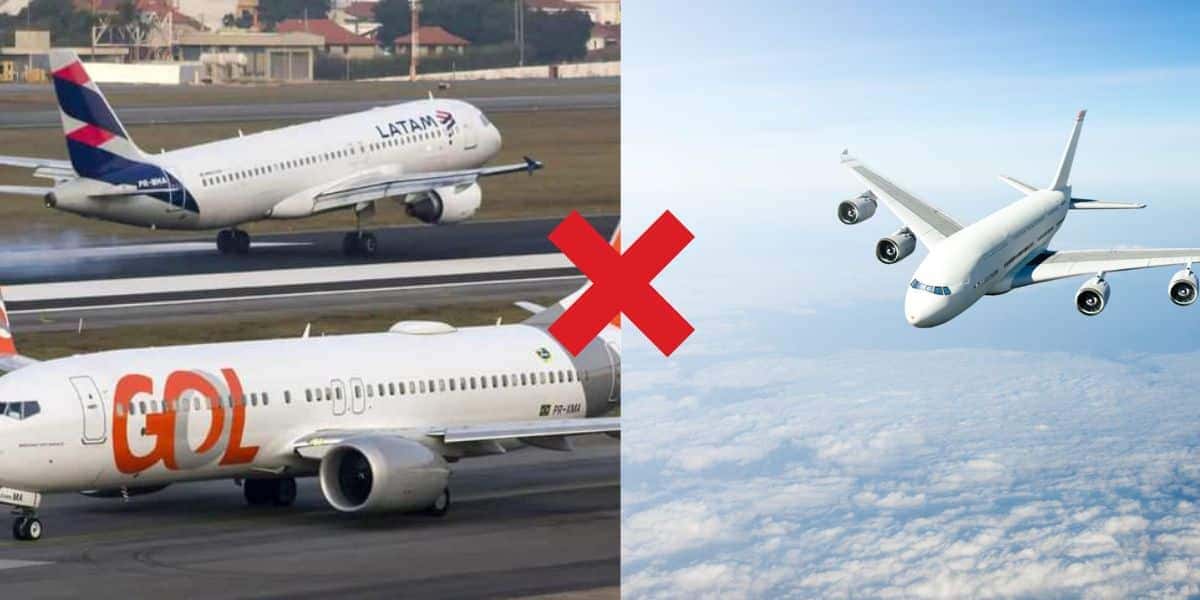 Avião Gol / Avião Latam / Avião no céu - Montagem: TVFOCO