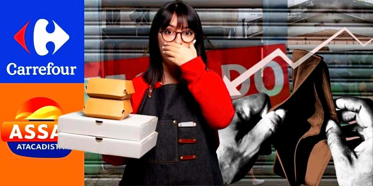 Fábrica gigantesca alimentícia teve sua falência decretada e deixou muitos funcionários na mão (Foto Reprodução/Montagem/Lennita/TV Foco/Canva/Carrefour/Assaí)