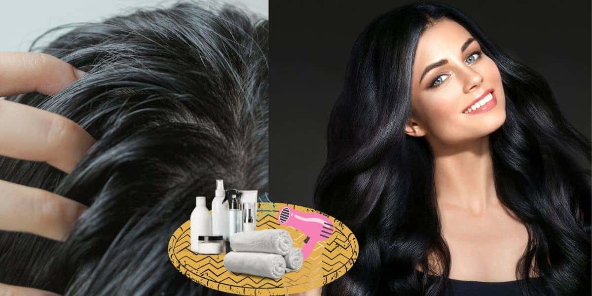 Fios oleosos, produtos, toalha, secador e mulher com cabelo hidratado (Fotos: Reproduções / Globo)