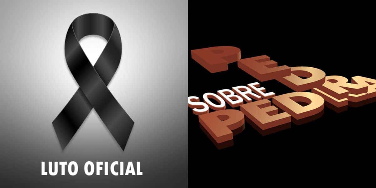 Imagem de luto / Logo de Pedra Sobre Pedra - Montagem: TVFOCO