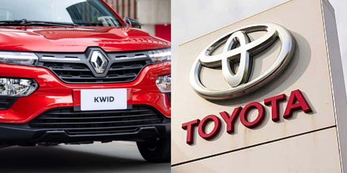 Kwid / Logo da Toyota - Montagem: TVFOCO