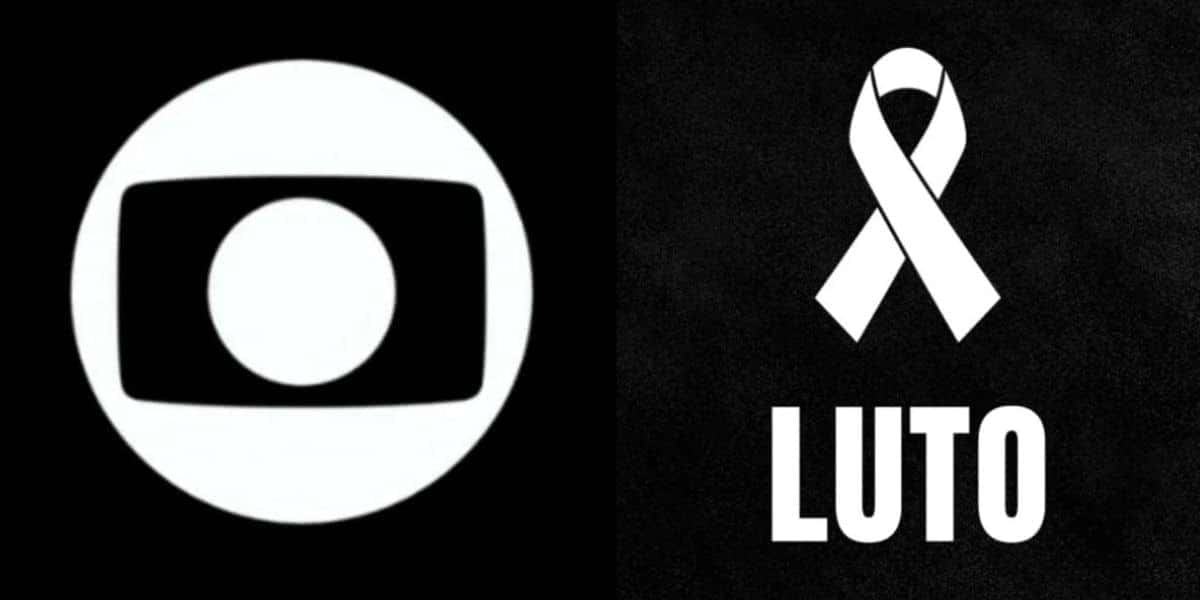 Logo da Globo / Imagem de luto - Montagem: TVFOCO