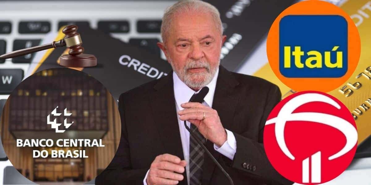 Lei, cartões de crédito, Banco Central, Lula, Itaú e Bradesco (Foto: Reprodução / Canva / Montagem TV Foco)