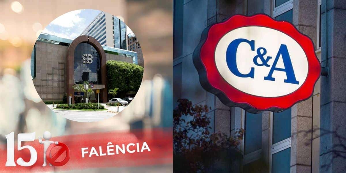 Shopping Morumbi, logo da C&A e loja que decretou falência (Foto: Reprodução / Canva / Montagem TV Foco)