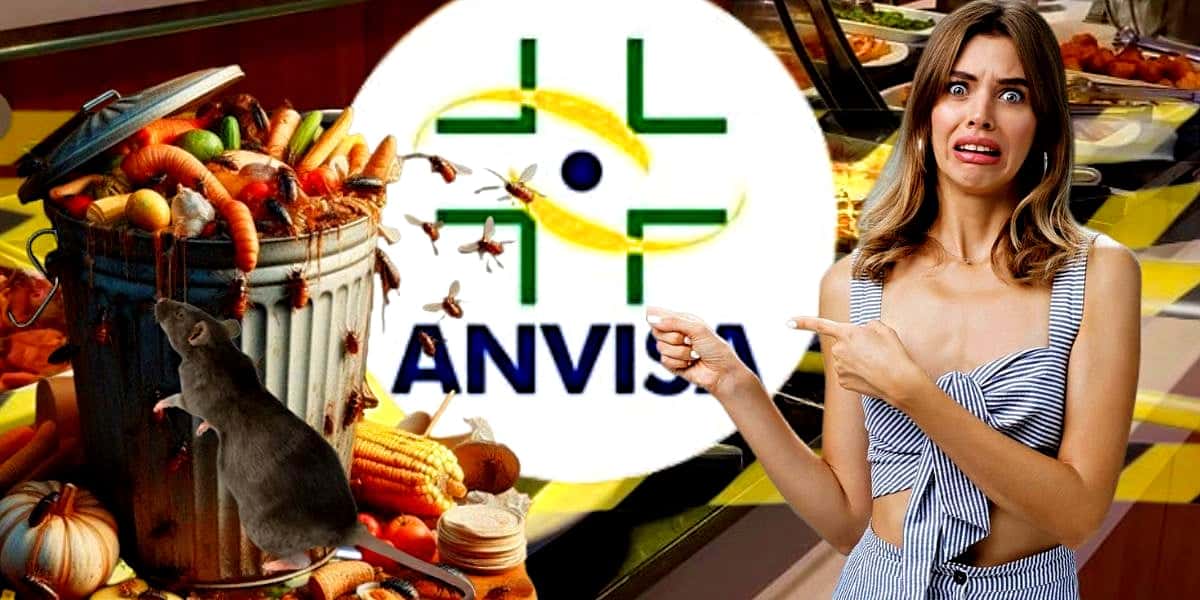 Restaurante tradicional, queridinho de shopping no Rio de Janeiro, foi interditado pela ANVISA após cenário insalubre (Foto Reprodução/Montagem/Lennita/Tv Foco/Canva/Freepik/ANVISA)