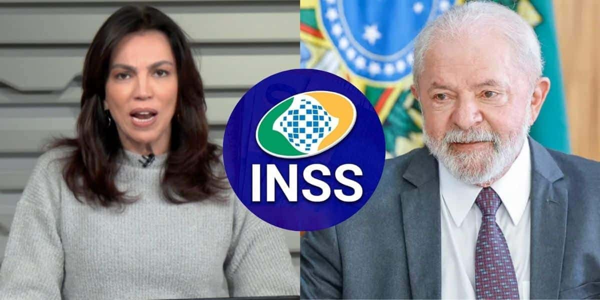 Ana Paula Araújo no Bom Dia Brasil, logo do INSS e Lula (Fotos: Reproduções / Globo / Internet / Ricardo Stuckert/PR)
