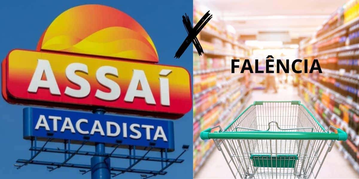 Assaí e mercado (Fotos: Reproduções / Internet / Canva)