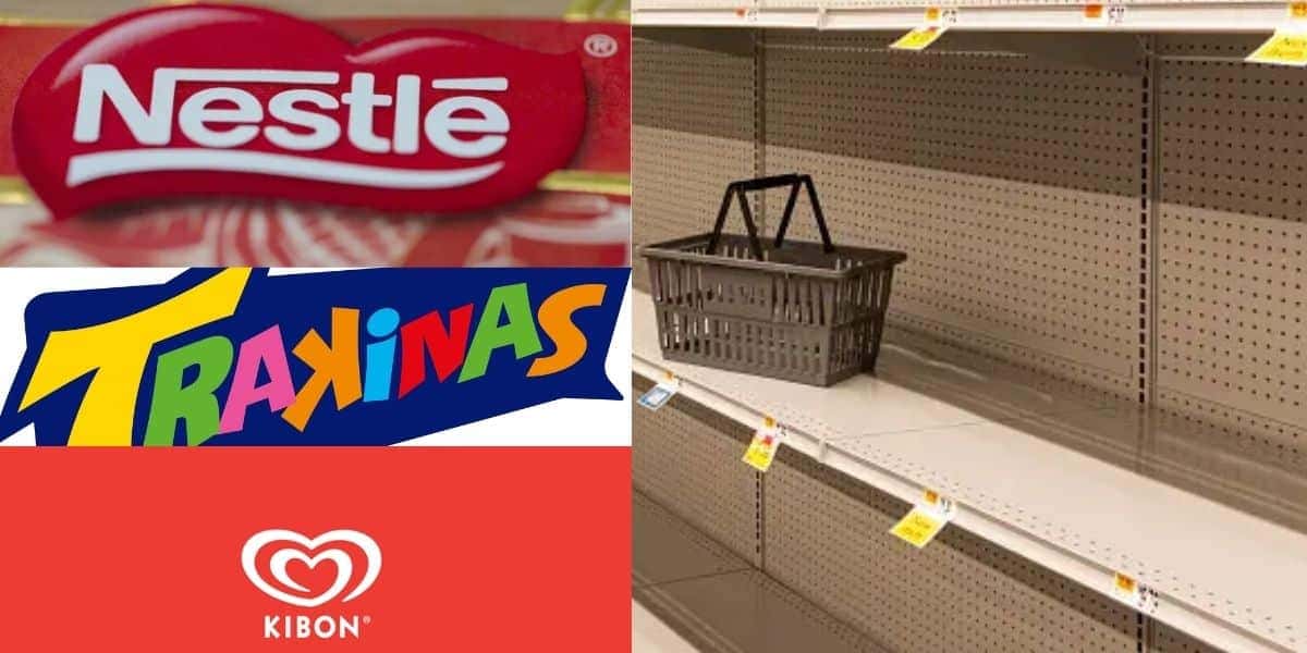 Logo Nestlé / Logo Trakinas / Logo Kibon / Prateleita vazia - Montagem: TVFOCO