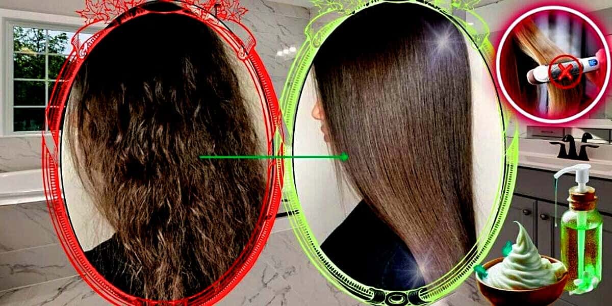 Progressiva caseira pode alisar o cabelo de forma bem eficiente, sem formol e feita com ingrediente comum (Foto Reprodução/Montagem/Lennita/Canva/Pinterest)